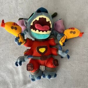 Disney Store Mini Bean Bag Stitch as Alien 7" Experiment 626 with Ray Guns Plush